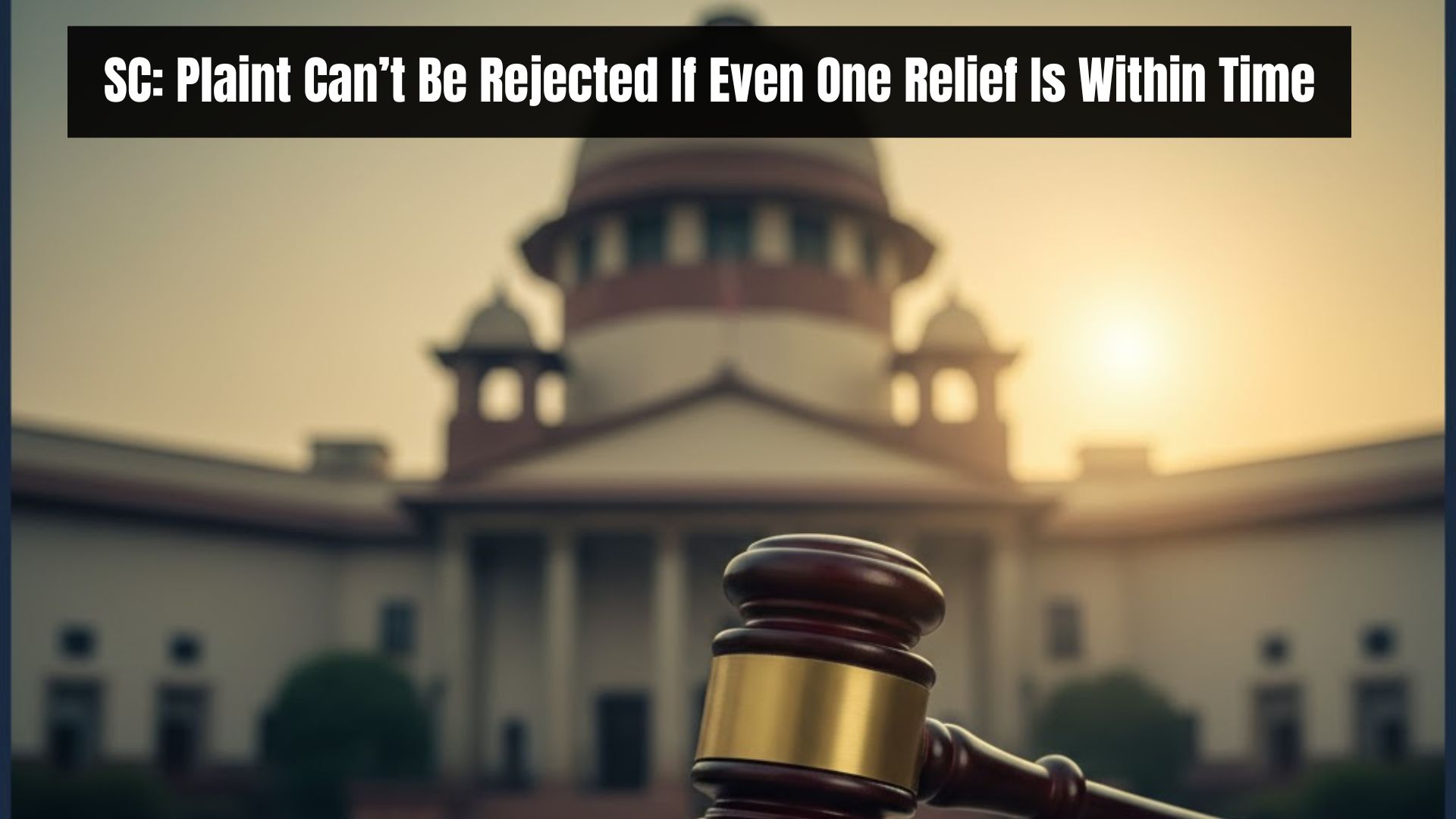 SC: Plaint Can’t Be Rejected If Even One Relief Is Within Time