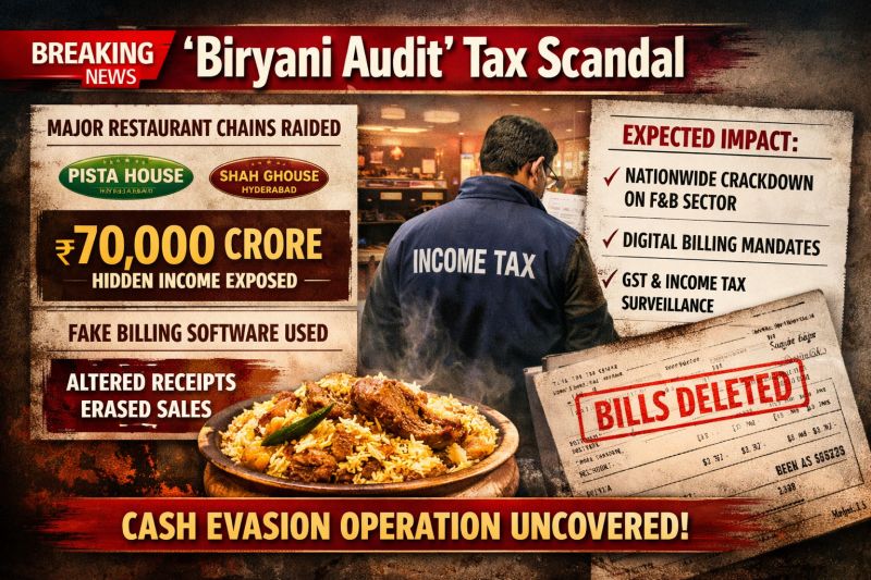 The Great Biryani Audit: How Hyderabad’s Restaurant Raids Exposed a ₹70,000 Crore Tax Scam