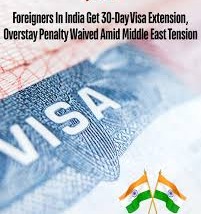 India Grants 30-Day Visa Extension to Foreigners Amid West Asia War
