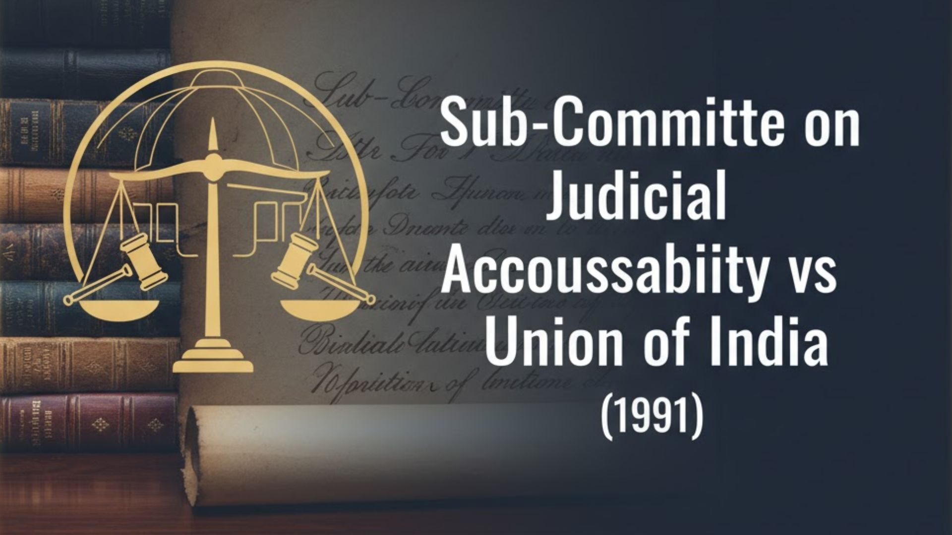 Sub-Committee on Judicial Accountability vs Union of India (1991)