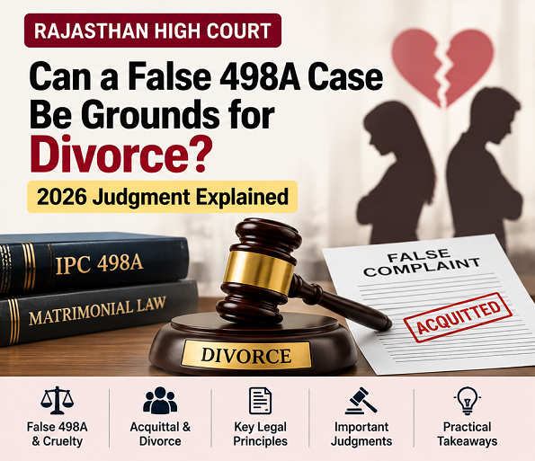 Can a False 498A Case Be Grounds for Divorce? Rajasthan High Court's 2026 Judgment