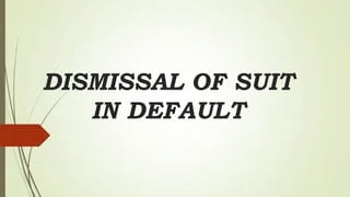 Supreme Court: Dismissal of Suit for Default Not Res Judicata, But Relief Can Be Denied for Abandoning Proceedings