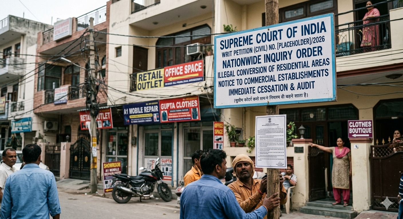 Supreme Court Orders Nationwide Inquiry into Illegal Conversion of Residential Areas